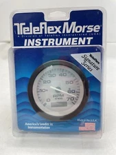 TELEFLEX 63941P TACHOMETER GAUGE W/HOUR METER BLACK BEZEL / GRAY FACE BOAT