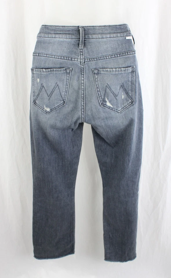 Mother Women's Gray Ace of Spade Wash The Insider Crop Step Fray Jeans Size 25 - Image 2 of 4
