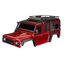 Traxxas 8050-RED Karosserie TRX-4 LR Defender rot mit Anbauteile