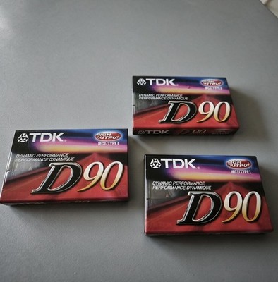 3x TDK D90 / TYPE I Position Normal D-90ES 90 min Kassette  NEU OVP