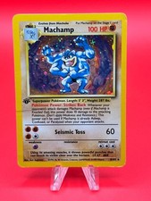 Pokemon TCG Cards 1st Edition Machamp 8/102 Base Set Holo Rare HP/DM