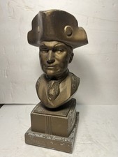 Description Cast/white metal back bar statue, Paul Jones, Fine Blend WhiskeyBust