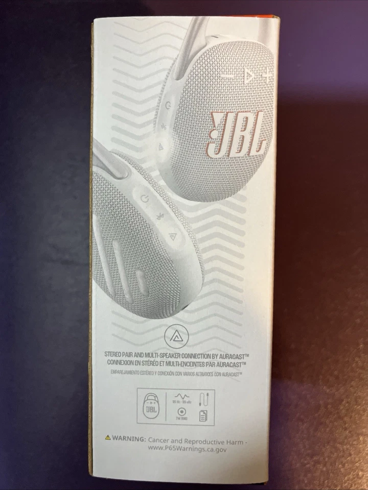 Altavoz Portátil Bluetooth Impermeable JBL Clip 5 I Blanco | Nuevo Foto 2 de 4