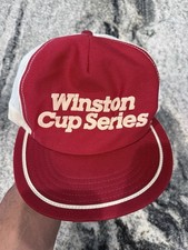 Vintage Winston Cup Series Trucker Hat Cap Snapback Red White USA Made NASCAR