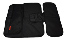 Kaiphy Car Seat Protector Mat Thick Padding 3 Pockets Storage Handy Black
