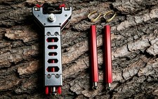 Pocket Repeating Slingshot Include 2 Magazine 2 Bandsets Full Metal Model F