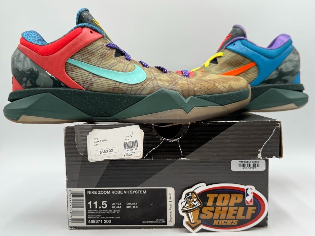 Nike Zoom Kobe VII 7 System What The Size 11.5 2012 Rare Used