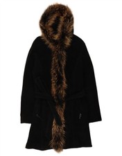 Conbipel Womens Hooded Suede Overcoat IT 46 L...