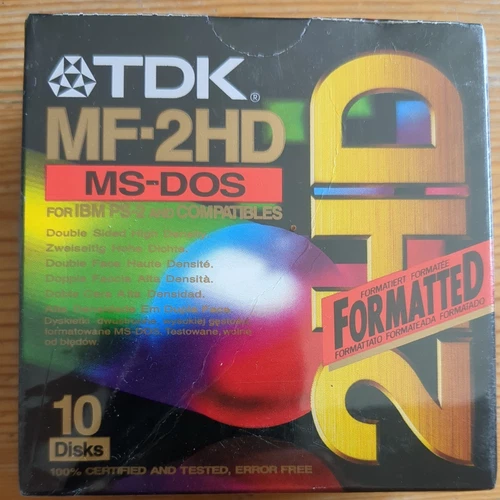 10x Disketten TDK MF-2HD 3,5 Zoll 1,44MB original verpackt