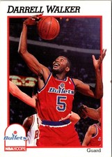 1991 Hoops Darrell Walker #219 Washington Bullets Basketball Card