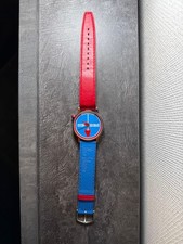 ALAIN SILBERSTEIN GUERANDE REPUBLIQUE FRANCAISE 1789-1989 QUARTZ WATCH TRICOLOR