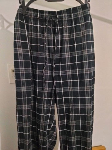 Sonoma Goods For Life Flannel Pajama Lounge Sleep Pants Black White Grey L - Picture 2 of 7