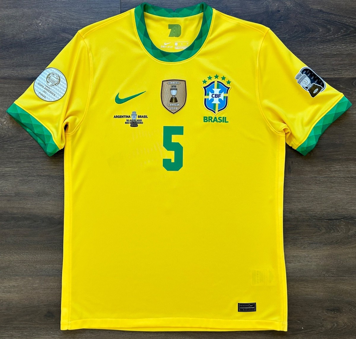 2021 Copa America Final Nike Brazil Casemiro Jersey M shirt real