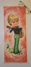 1970's Lithograph Milano Print Young Boy Vintage Retro Wall Art
