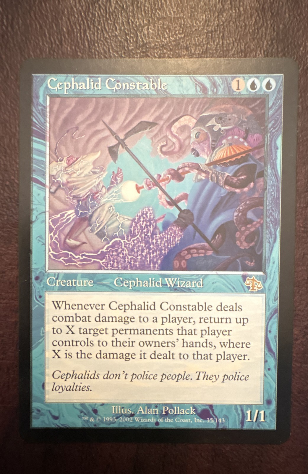 4x MTG Magic The Gathering, Cephalid Constable, Judgment, NM/M