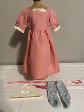 Pleasant Company American Girl Felicity Spring Gown-Socks-Ribbon-Hanger 1992