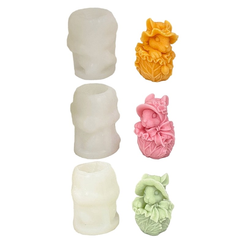 Rabbit Silicone Mold for DIY Gypsum Epoxy Resin Desktop Decor
