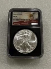 2017 Silver Eagle NGC MS70 First Releases Black Core ~~ PRISTINE ~~ No Spots (X)