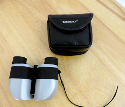 TASCO 8x21 Compact Binoculars Fully Coated Roof Prism Gray with