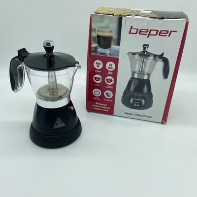 Beper BC.040N Kaffeemaschine-Elektrische Moka-Kanne, Elektische Mokkakanne