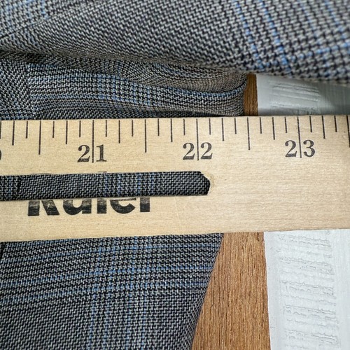 Hart Schaffner Marx Suit Mens 41R Gray Prince of Wales 2 Button Canvas Wool - Picture 3 of 22
