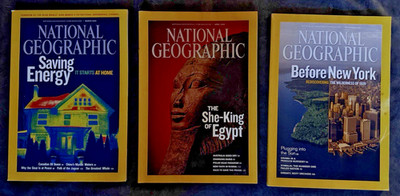 2009 National Geographic Magazines *Lot of 3* (Mar/Apr/Sept) Good/VG+ Condition
