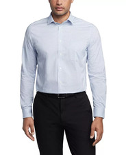 Van Heusen Wrinkle Free Plaid Dress Shirt - Blue Multi