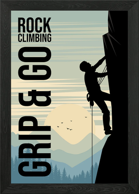 #ad Rock Climbing Grip amp; Go Framed Wall Art Poster Canvas Print Picture GBP 8.99