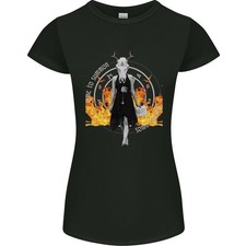T-Shirt Femme Coupe Petite Planche Ouija d'Invocation Sorcière Satanique Enfer