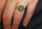 Sterling Silver 925 Mood Ring Color Changing Oval Cabochon Vintage Style Size 8