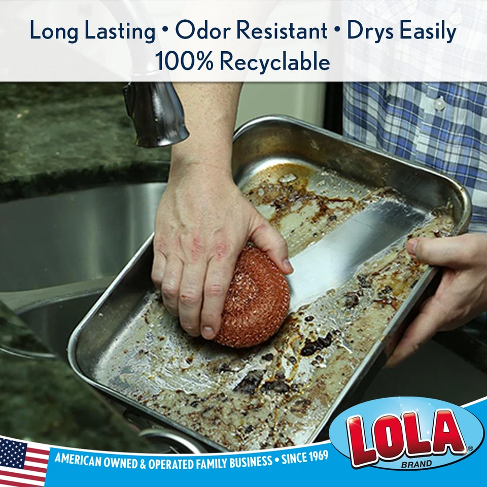LOLA 铜网刮刀,重型清洁垫,气味和防锈 288 CT — 第 4/4 张图片