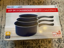 Beckermann 3er Set Antihaft Kochtöpfe Spülmaschinenfest Größe 16/18/20cm