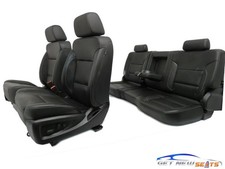 2014 - 2019 Gm Sierra Silverado Seats Set Crew Cab Ltz Heated Black Leather