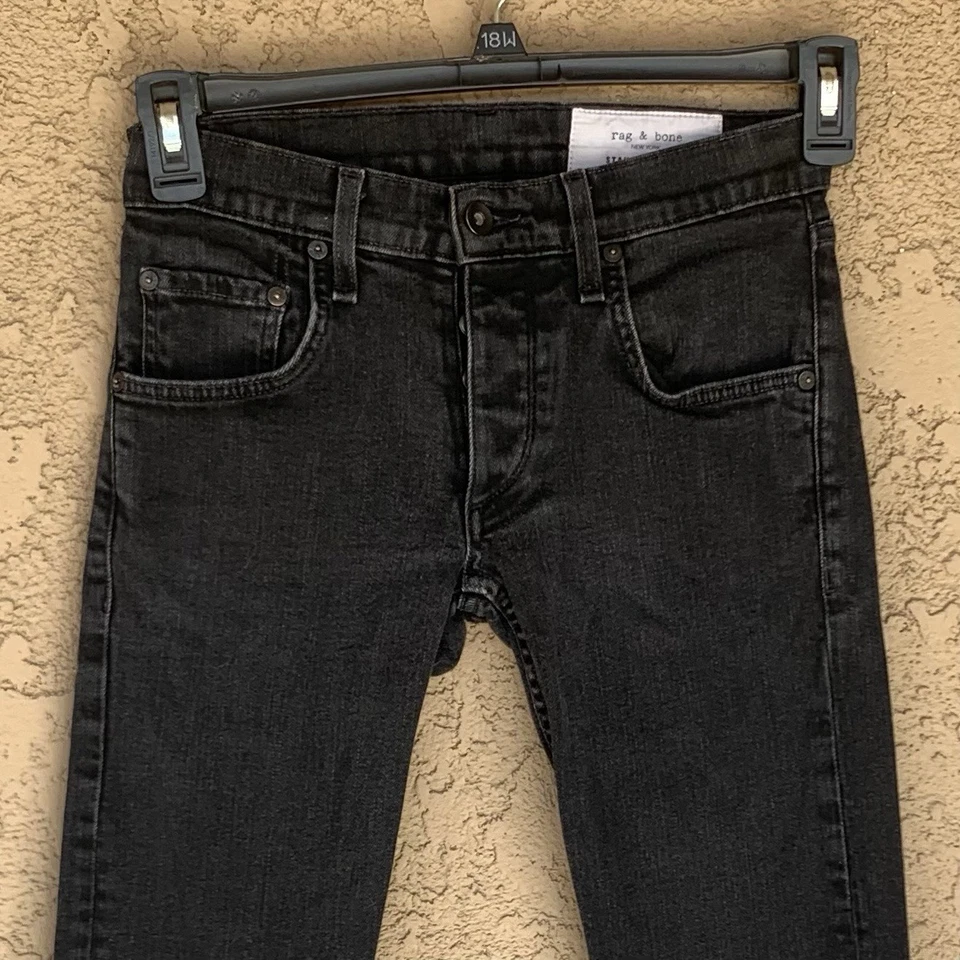 Rag & Bone Jeans 28x31 Women’s Fit 1 Extra Slim Standard Issue Stretch Black - Image 2 of 4