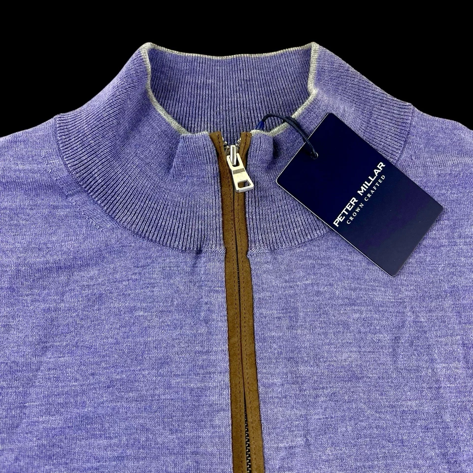 Peter Millar Crown Crafted Excursionist Flex Quarter拉链毛衣薰衣草 $350 L — 第 2/4 张图片