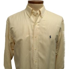 Vintage Polo Ralph Lauren Shirt Cream Medium Large Blake Silk Linen Button Down