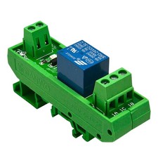 Din Rail 1 Channel Relay Board, 5/12/24V Relay Interface Electromagnetic Relay
