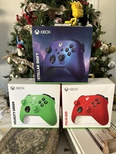 Xbox One X Wireless Controller BOX ONLY Stellar Shift Pulse Red Velocity Green