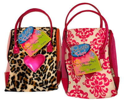 PUCCI PUPS BUNDLE (NO PET) Toy Pet Carrier Leopard Print & Pink Accents