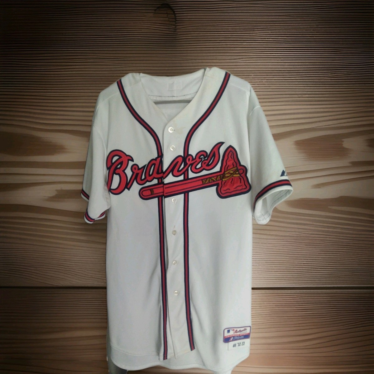 2012 Game Worn Used Majestic MLB Atlanta Braves Michael Bourne