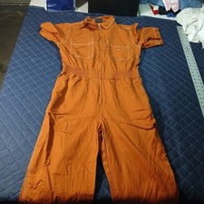 Dickies Workwear Coverall Jumpsuit Orange Short Sleeve Utility Flare XL