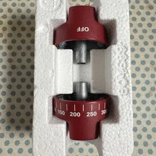 NEW WOLF Classic Red & Steel Knob Kit OEM Gas Range Set Of 2 804689 KIP5J4