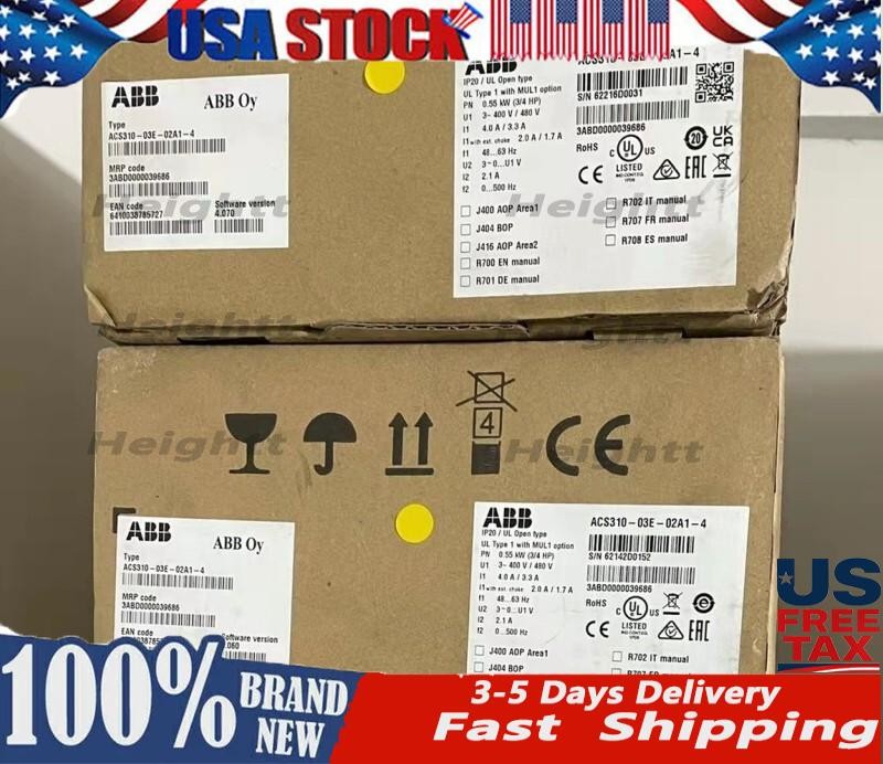 1pc ABB ACS310-03E-02A1-4 frequency converter 3PH 0.55KW US Free TAX
