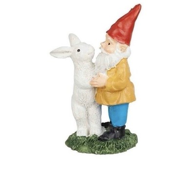 BUNNY RABBIT GNOME FIGURE