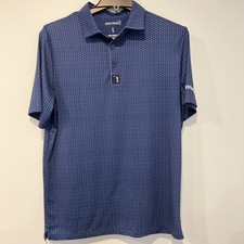 Bogey Bros Polo Shirt Men's Large Big Numbers Navy Performance Golf