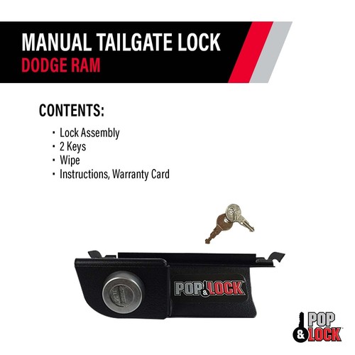 POP & LOCK – Manual Tailgate Lock for Dodge Ram 1500, 2500, and 3500, Fits 20... - Picture 5 of 7