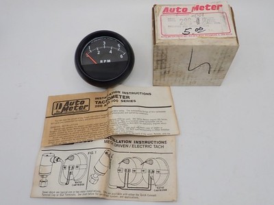 Vintage Autometer 6,000 RPM Tachometer Model 236-001 New In Box WORKING COOL