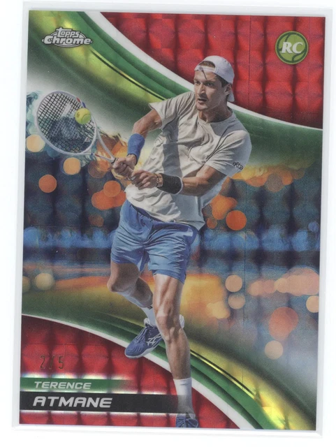 2025 Topps Chrome Tennis Terence Atmane #175 Red Geometric 2/5 RC