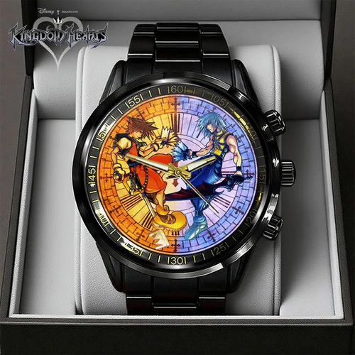 Kingdom Hearts 25th Anniversary Black Stainless Steel Watch
