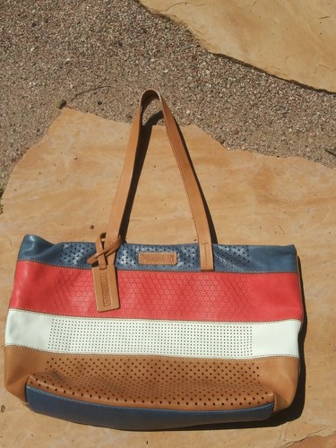 Pikolinos multicolor leather purse, tote, Made in Spain - Picture 9 of 10